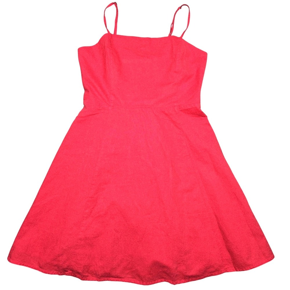 GAP Dress Womens S Pink Sundress Fit & Flare Short Sleeveless Smocked Strappy